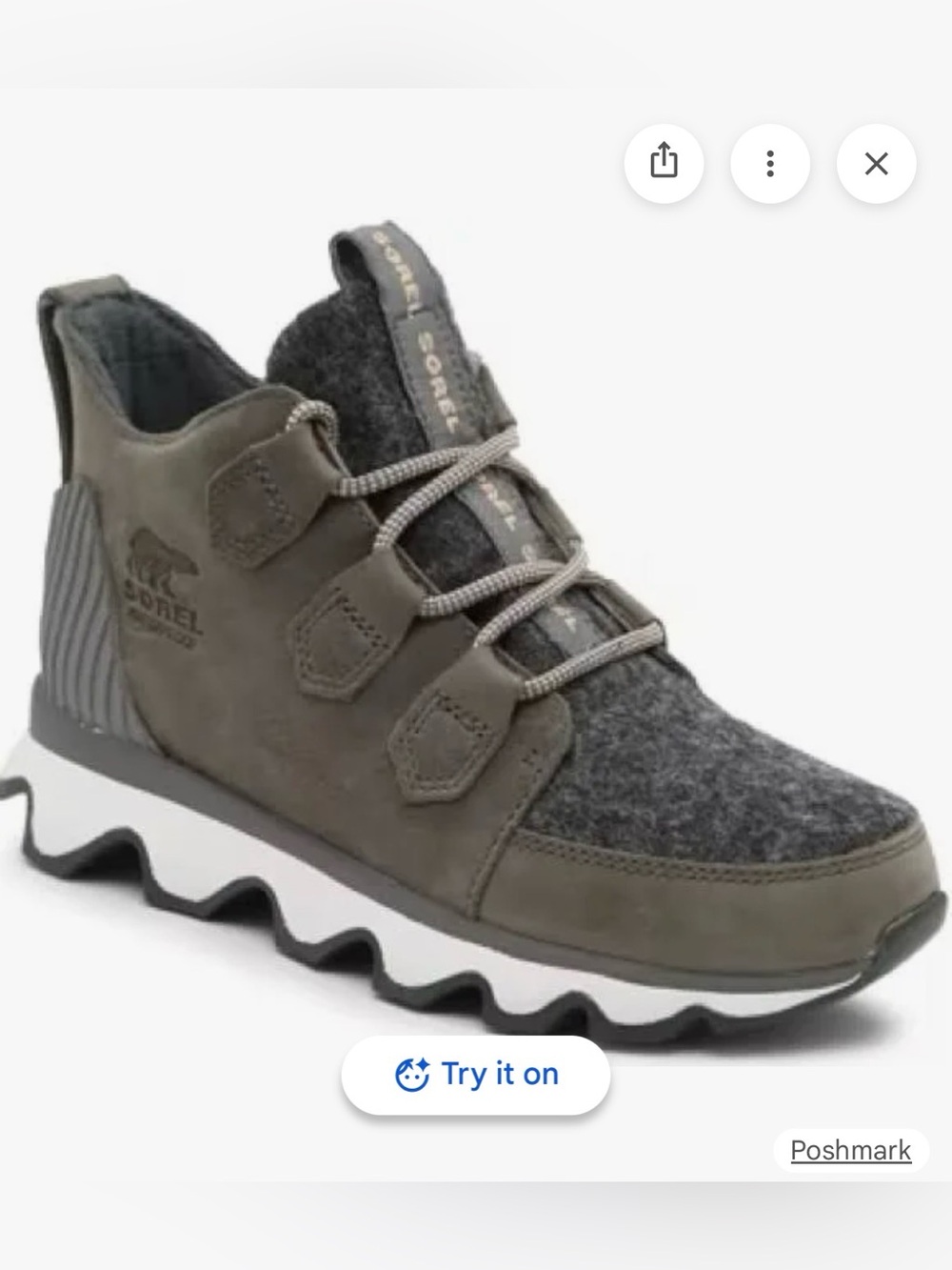 Sorrel kinetic gray lace up booties